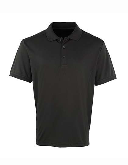 Premier Workwear Men´s Coolchecker® Piqué Polo Black (ca. Pantone Black C) XL (PW615)