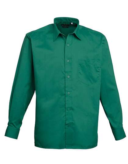 Premier Workwear Men´s Poplin Long Sleeve Shirt Emerald 37 (14H) (PW200)