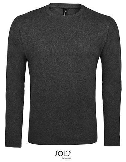 SOL´S Men´s Long Sleeve T-Shirt Imperial Charcoal Melange M (L02074)