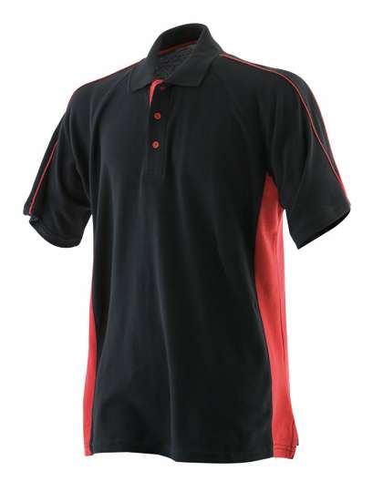 Finden+Hales Adult's Sports Polo Black/Red S (FH322)