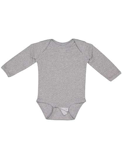 Rabbit Skins Infant Fine Jersey Long Sleeve Bodysuit Heather Grey 6 Monate (LA4411N)