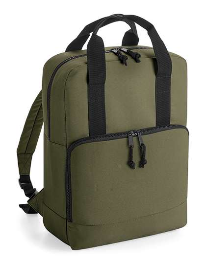 BagBase Recycled Twin Handle Cooler Backpack Military Green 40 x 30 x 14 cm (BG287)