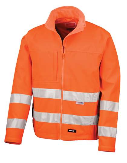 Result Safe-Guard High Vis Soft Shell Jacket Fluorescent Orange L (RT117)