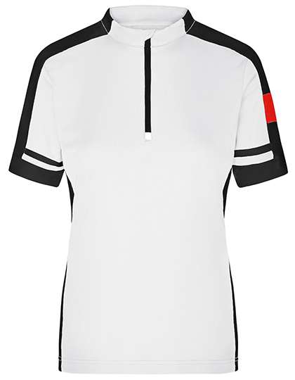 James&Nicholson Ladies´ Bike-T Half Zip White S (JN451)