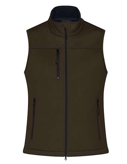 James&Nicholson Ladies´ Softshell Vest Brown XL (JN1169)