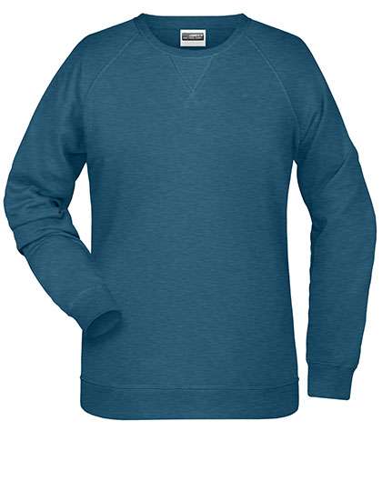 James&Nicholson Ladies´ Sweat Petrol Melange XS (JN8021)