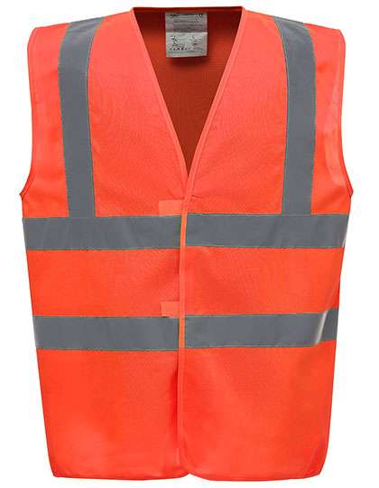 YOKO Hi-Vis 2 Bands & Braces Waistcoat Hi-Vis Orange XXL (YK100)