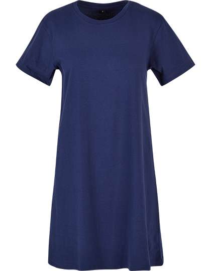 Build Your Brand Ladies Tee Dress Light Navy XXL (BY214)