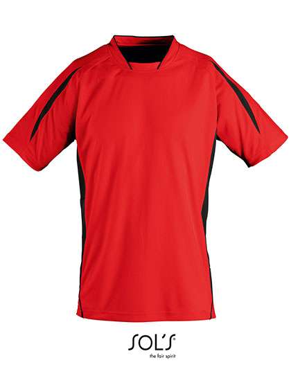 SOL´S Short Sleeve Shirt Maracana 2 Red/Black XL (LT01638)