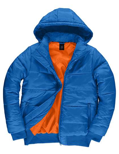 B&C COLLECTION Men´s Jacket Superhood Royal Blue/Neon Orange 3XL (BCJM940)