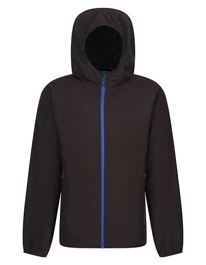 Regatta Professional Navigate Hooded Full Zip Fleece Black/New Royal XL (RG690)