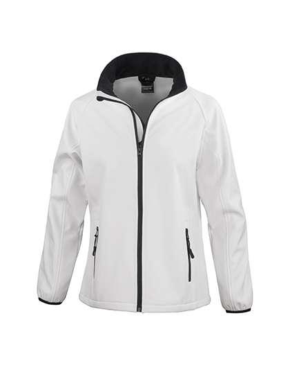 Result Core Women´s Printable Soft Shell Jacket White/Black S (RT231F)