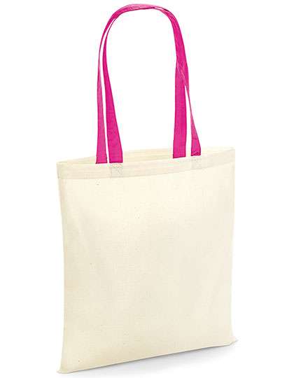 Westford Mill Bag for Life - Contrast Handles Natural/Fuchsia 38 x 42 cm (WM101C)