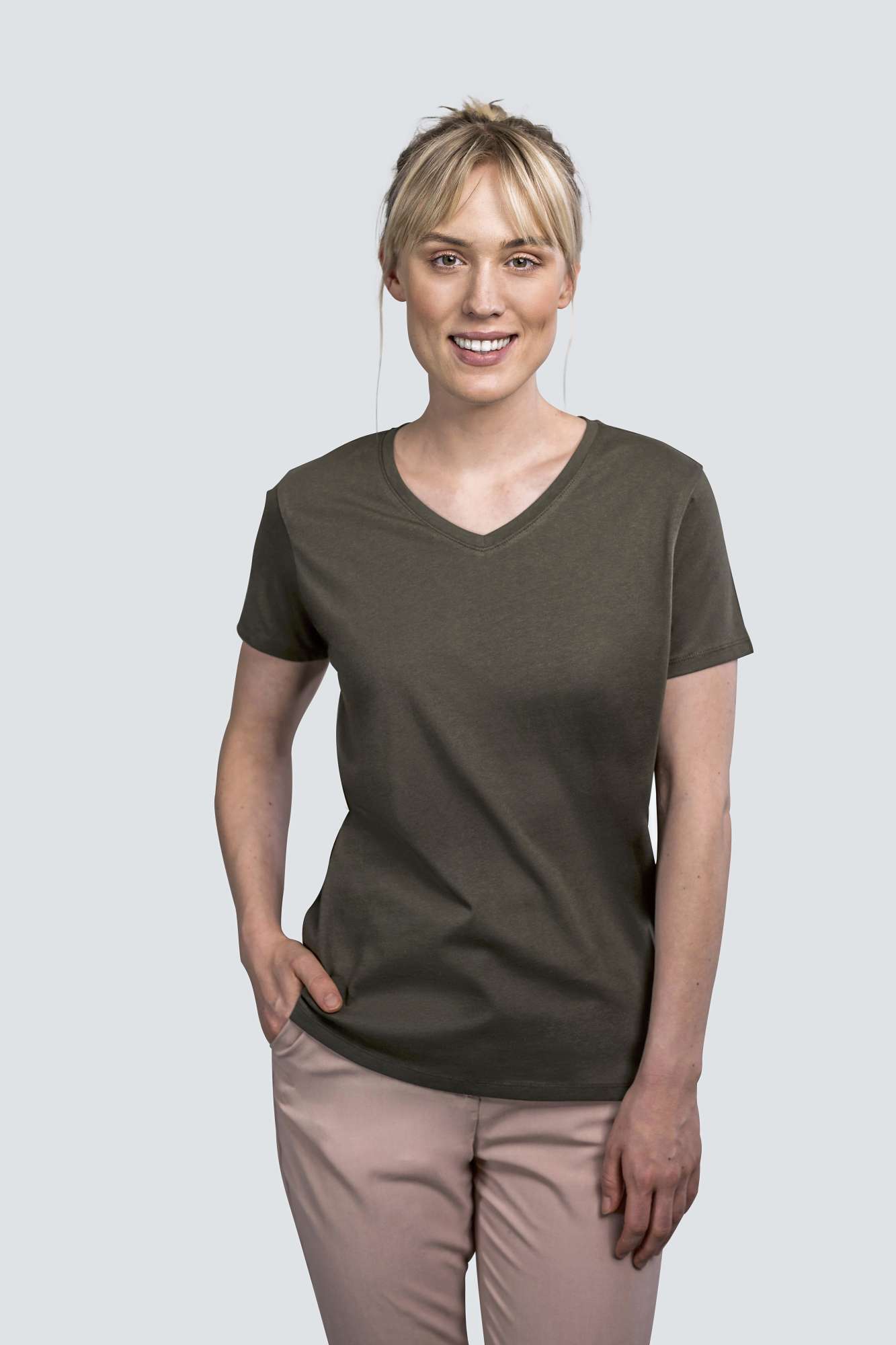 HRM Women´s Luxury V-Neck Tees Red XXL (HRM202)