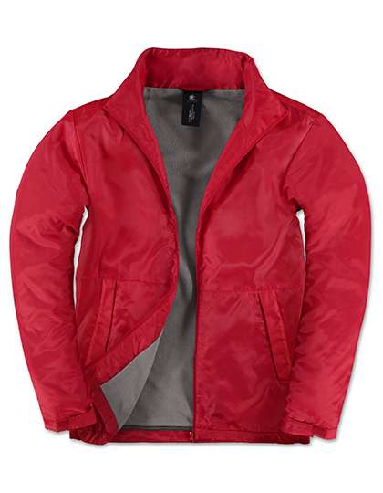 B&C COLLECTION Men´s Jacket Multi-Active Red/Warm Grey S (BCJM825)