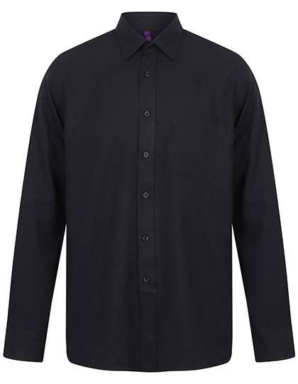 Henbury Men´s Wicking Long Sleeve Shirt Navy L (W590)