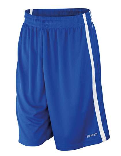 SPIRO Men´s Basketball Quick Dry Short Royal/White 4XL (RT279)