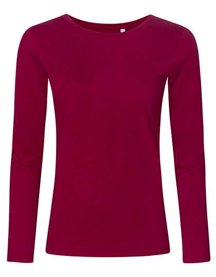 X.O by Promodoro Women´s Roundneck T-Shirt Long Sleeve Berry L (XO1565)