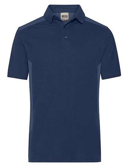 James&Nicholson Men´s Workwear Polo -STRONG- Navy/Navy 4XL (JN1826)