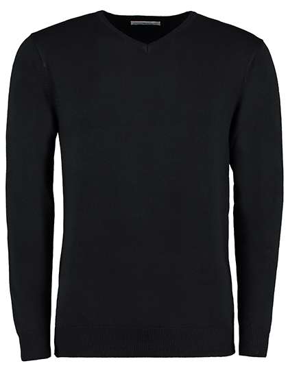 Kustom Kit Regular Fit Arundel V-Neck Sweater Black XL (K352)