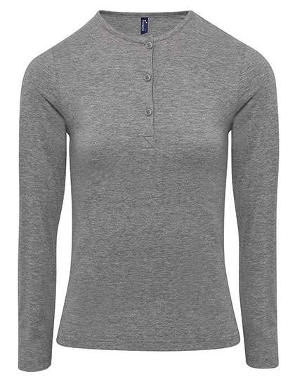 Premier Workwear Women´s Long-John Roll Sleeve Tee Grey Marl (ca. Pantone Cool Grey 9C) XXL (PW318)