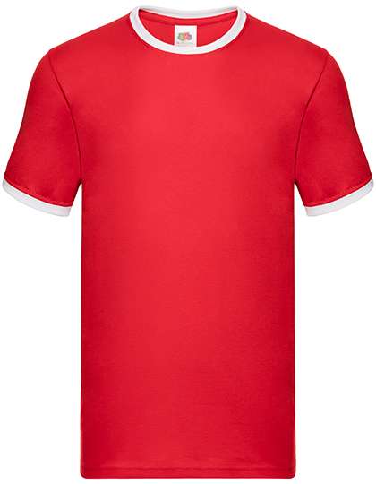 Fruit of the Loom Ringer Tee Red/White XXL (F159)