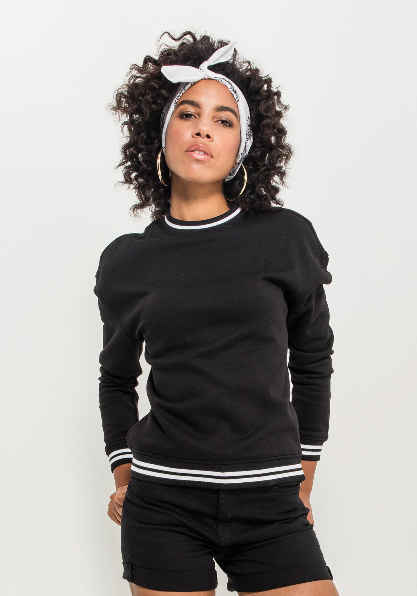 Damen Sweatshirt mit Streifen