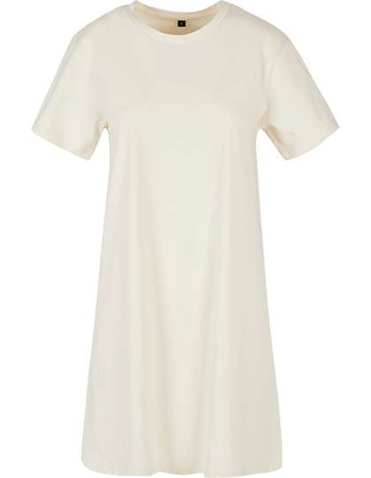 Build Your Brand Ladies Tee Dress White Sand 4XL (BY214)