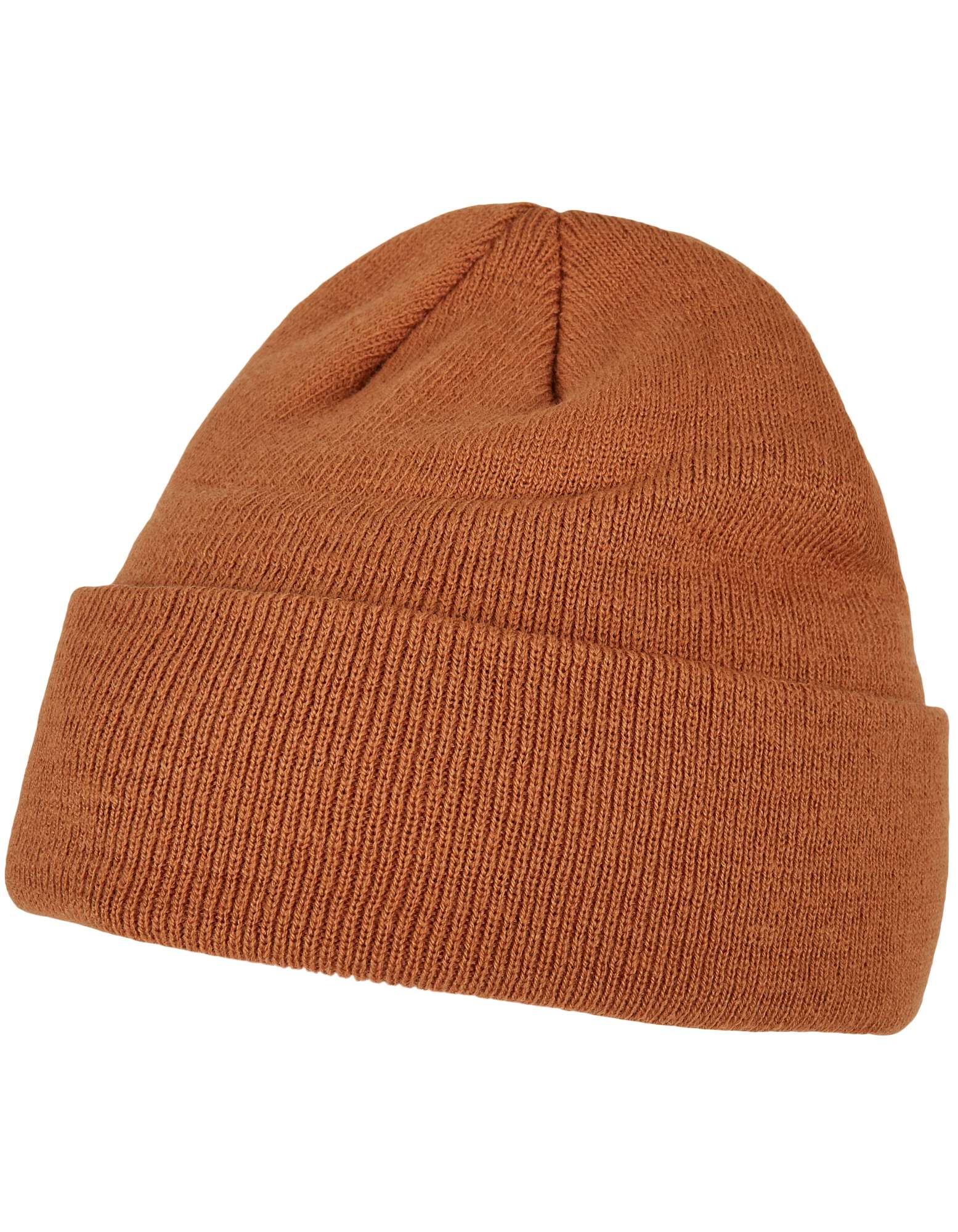 Build Your Brand Heavy Knit Beanie Camel One Size (BY001)