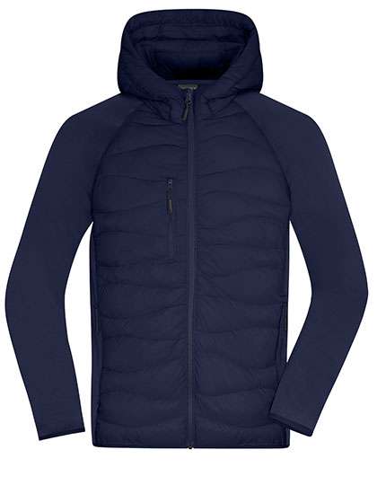 James&Nicholson Men´s Hybrid Jacket Navy/Navy M (JN1330)