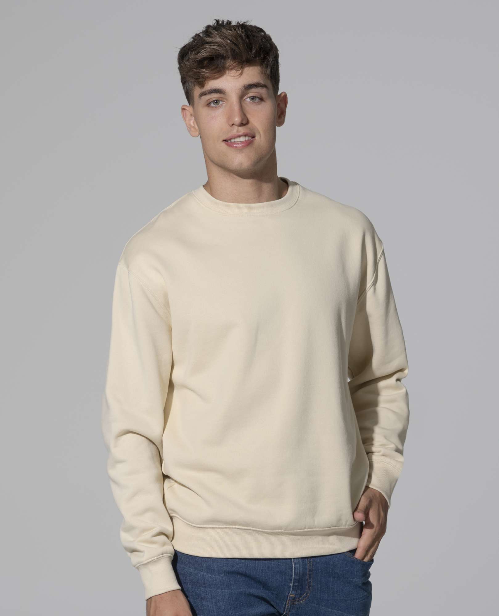 JHK Crew Neck Sweatshirt Ash Melange M (JHK320)