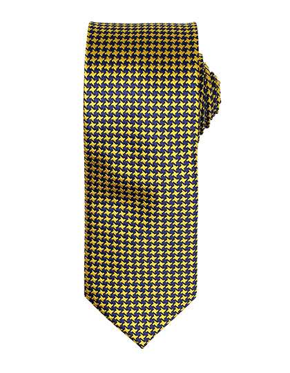 Premier Workwear Puppy Tooth Tie Gold One Size (PW787)