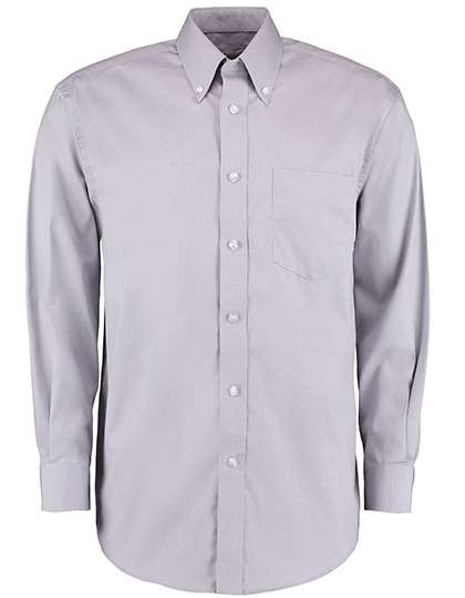 Kustom Kit Men´s Classic Fit Premium Oxford Shirt Long Sleeve Silver Grey (Solid) 51 (4XL/20) (K105)