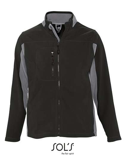 SOL´S Fleecejacket Nordic Black/Medium Grey (Solid) M (L707)