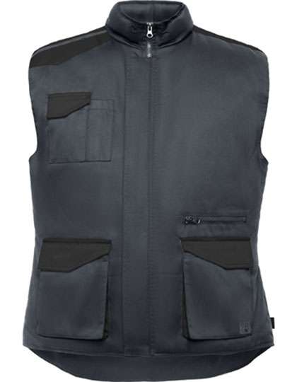 Roly Workwear Multipocket Vest Armada Lead 23/Black 02 L (RY8414)