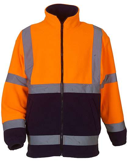 YOKO Hi-Vis Fleece Jacket Hi-Vis Orange/Navy L (YK08)