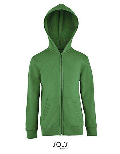 SOL´S Kids´ Zip Hoodie Stone Kelly Green 10 Jahre (130/140) (L02092)