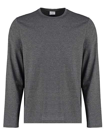 Kustom Kit Fashion Fit Long Sleeve Superwash® 60° Tee Dark Grey Marl M (K510)