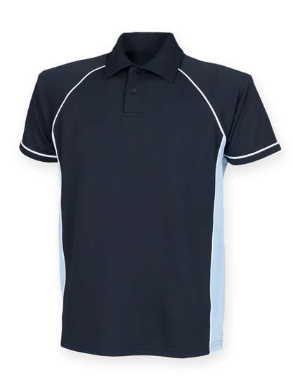 Finden+Hales Men´s Piped Performance Polo Navy/Sky S (FH370)