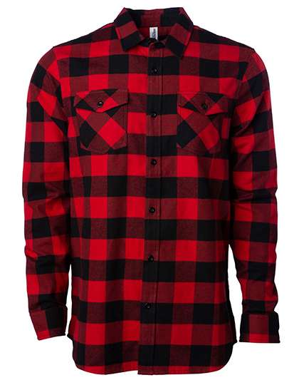 Independent Unisex Flannel Shirt Red/Black L (NP500)