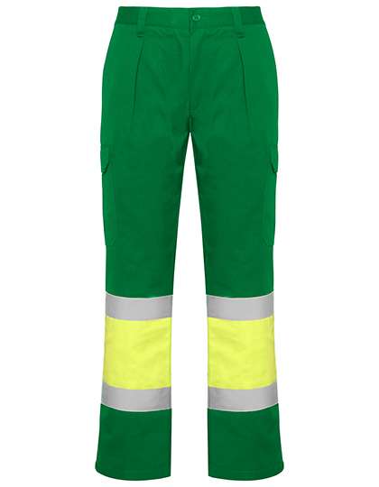 Roly Workwear Soan Trousers Garden Green 52/Fluor Yellow 221 46 (RY9301)