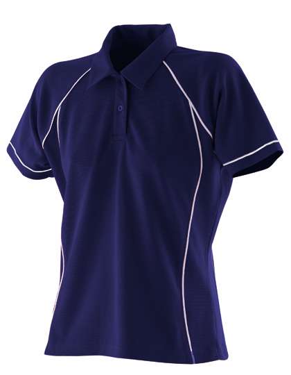 Finden+Hales Ladies´ Piped Performance Polo Navy/White XL (FH371)