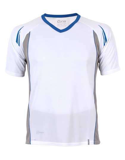 CONA SPORTS Club Tech Tee White/Royal Blue XXL (CN120)