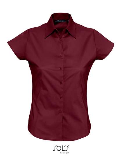 SOL´S Women´s Stretch-Blouse Excess Short Sleeve Medium Burgundy L (L630)