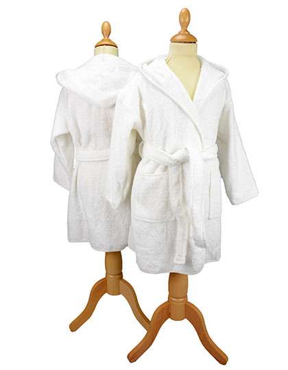 ARTG Boyzz&Girlzz® Hooded Bathrobe White/White 128/140 (AR021)