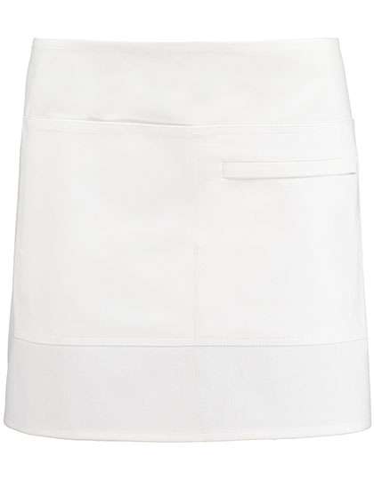 Bargear Short Superwash® 60º Bar Apron Unisex White 69 x 38 cm (K513)