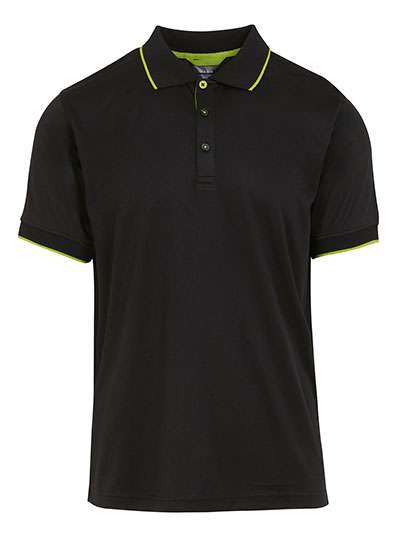 Regatta Professional Navigate Short Sleeve Polo Black/Lime S (RG264)