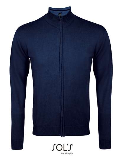 SOL´S Men´s Zipped Knitted Cardigan Gordon Navy M (L413)