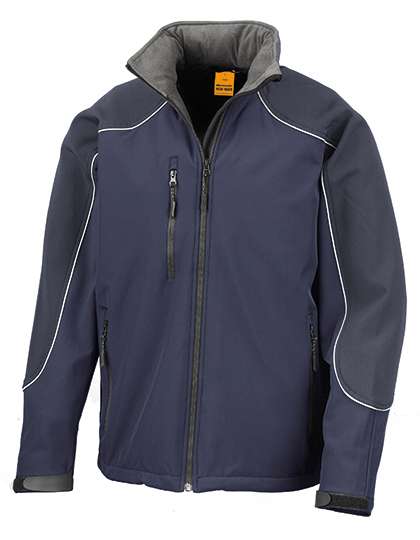 Result WORK-GUARD Hooded Soft Shell Jacket Navy/Navy XS (RT118)