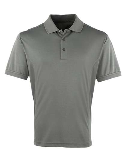 Premier Workwear Men´s Coolchecker® Piqué Polo Dark Grey (ca. Pantone 431C) 5XL (PW615)